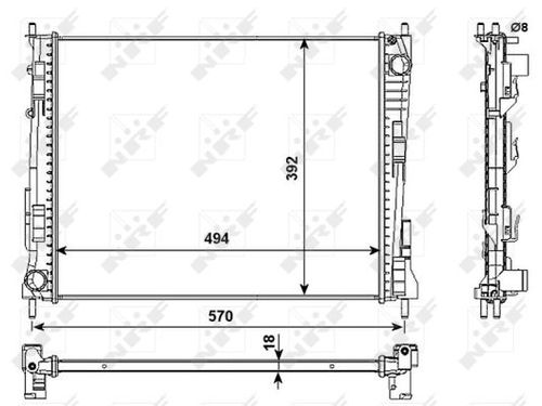 Image du produit pour Radiateur, refroidissement du moteur