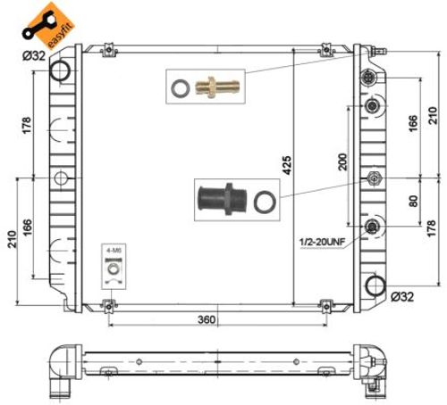 Image du produit pour Radiateur, refroidissement du moteur EASY FIT