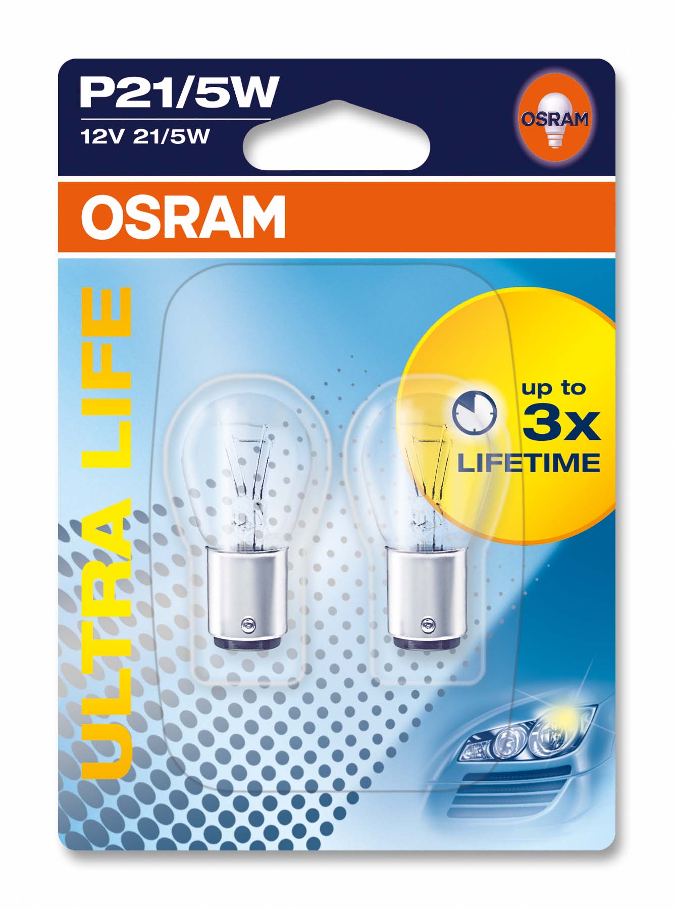 Ampoule P21/5W Ultra Life 21/5W [12V] (2 pièces) | OSRAM