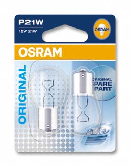 Ampoule P21W Original 21W [12V] (2 pièces) | OSRAM