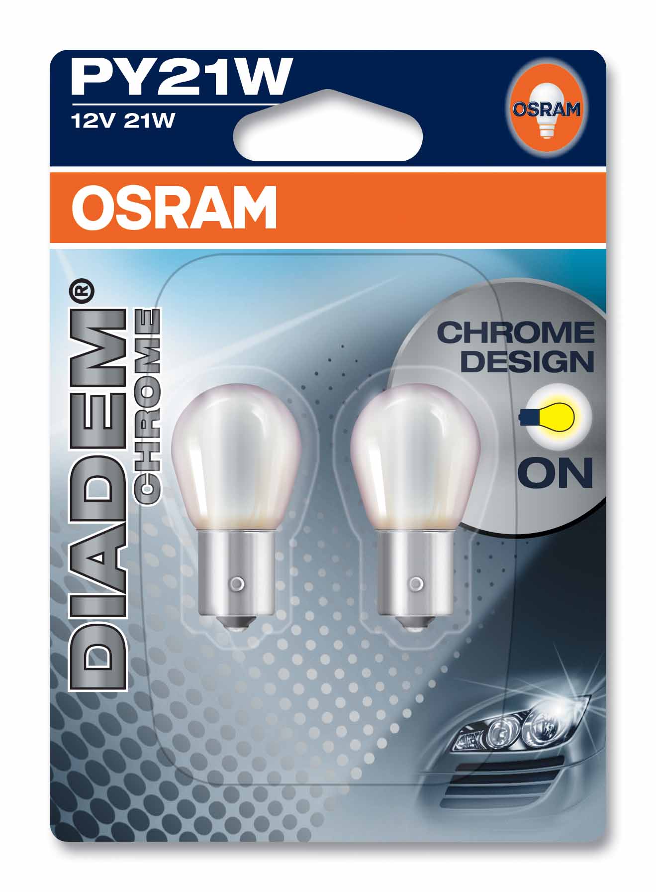 Ampoule PY21W Diadem® Chrome 21W [12V] (2 pièces) | OSRAM
