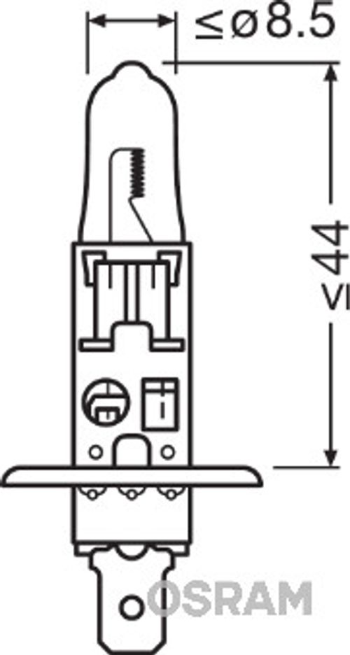Image du produit pour Ampoule H1 Silverstar® 2.0 55W [12V] (1 pièce)