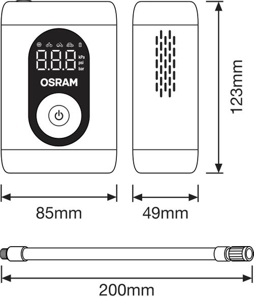 Image du produit pour Pistolet de gonflage des pneus (contrôle et gonflage)