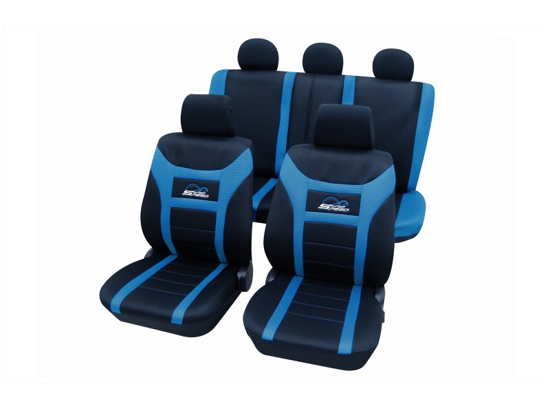 Housses de siège universelles bleues, polyester | PETEX