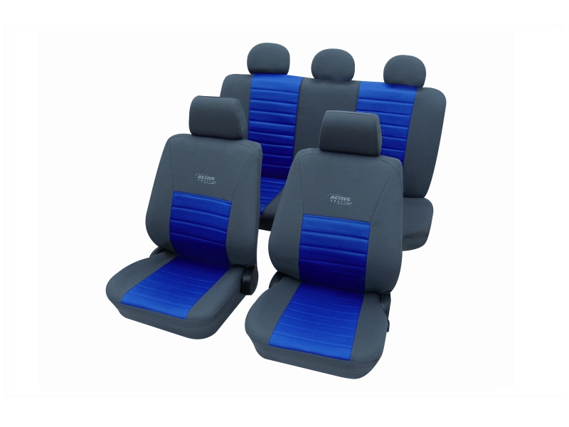 Housses de siège universelles bleues, polyester | PETEX
