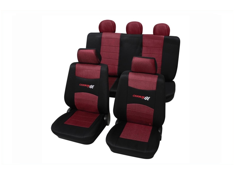 Housses de siège universelles rouges, polyester | PETEX