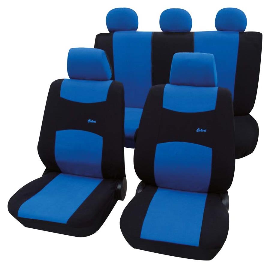 Housses de siège universelles bleues, polyester | PETEX