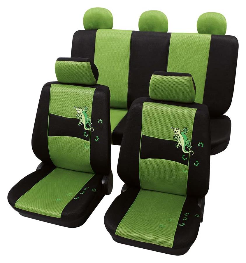 Housses de siège universelles vertes, polyester | PETEX