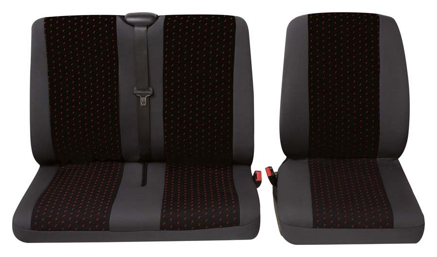 Housse de sièges universelle pour camionnettes, rouge | PETEX