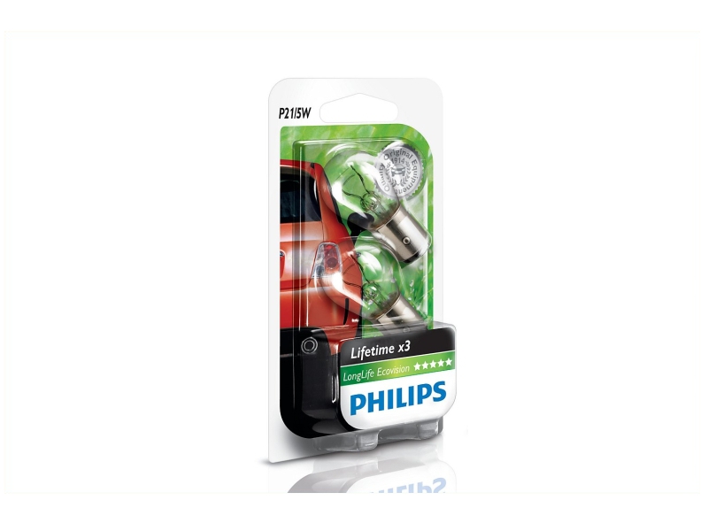 Ampoule P21/5W LongLife Ecovision [12 V] (2 pcs.) | PHILIPS