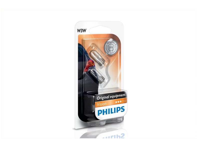 Culot en verre W3W [12 V] (2 pcs.) | PHILIPS