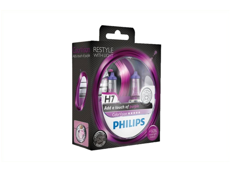 Ampoule H7 ColorVision pink 55 W [12 V] (2 pcs.) | PHILIPS