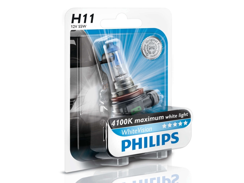 Ampoule H11 White Vision 55 W [12 V] (1 pc.) | PHILIPS