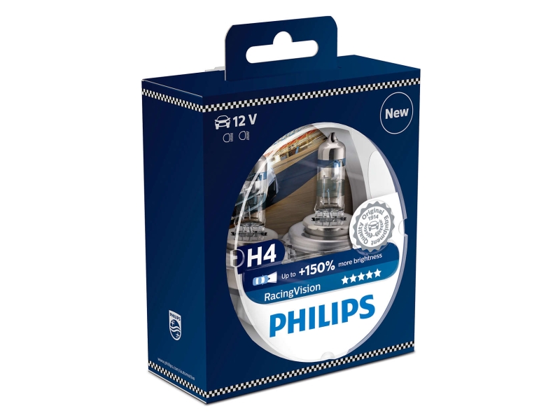 Ampoule H4 RacingVision 60/55 W [12 V] (2 pcs.) | PHILIPS