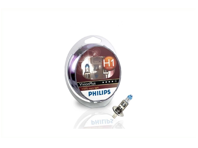 Ampoule H1 Vision Plus 55 W [12 V] (2 pcs.) | PHILIPS