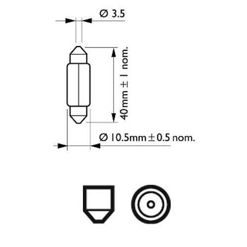 Image du produit pour Lampe navette 5 W [12 V] (1 pc.)