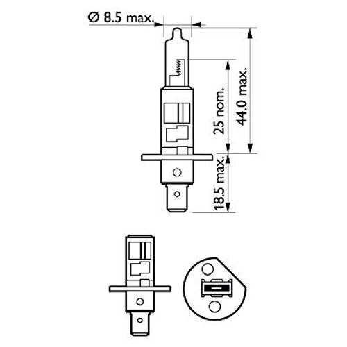 Image du produit pour Ampoule H1 Vision 55 W [12 V] (1 pc.)
