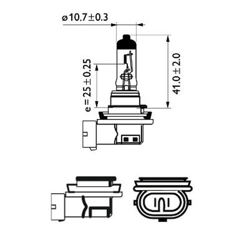 Image du produit pour Ampoule H11 Vision 55 W [12 V] (1 pc.)