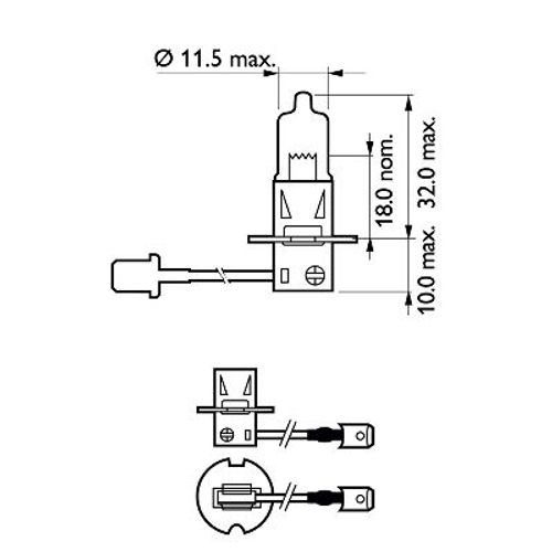Image du produit pour Ampoule H3 Vision 55 W [12 V] (1 pc.)