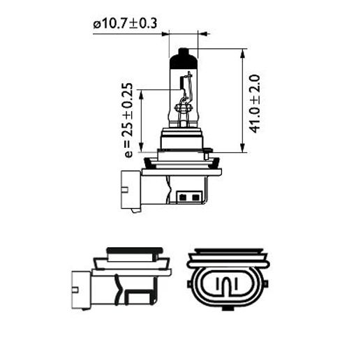 Image du produit pour Ampoule H8 Vision 35 W [12 V] (1 pc.)