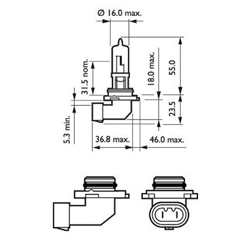 Image du produit pour Ampoule HB3 Vision 65 W [12 V] (1 pc.)