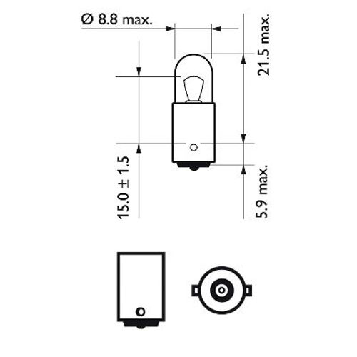 Image du produit pour Ampoule T4W [12 V] (2 pcs.)