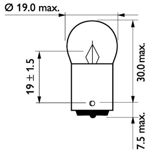 Image du produit pour Ampoule R5W BA15d [12 V] (1 pc.)