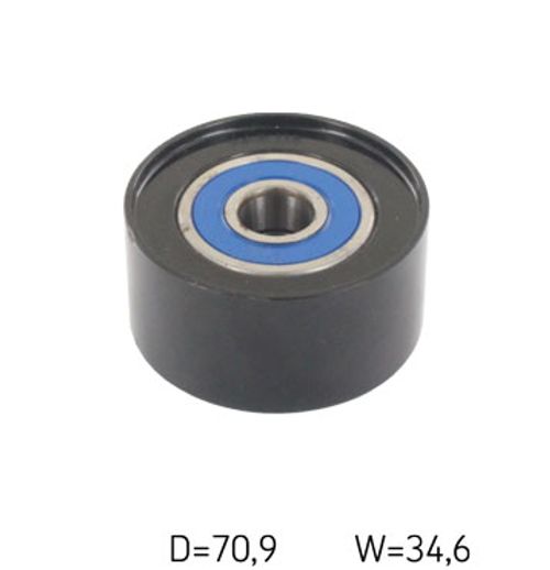 Image du produit pour Poulie renvoi/transmission, courroie trapézoïdale à nervures