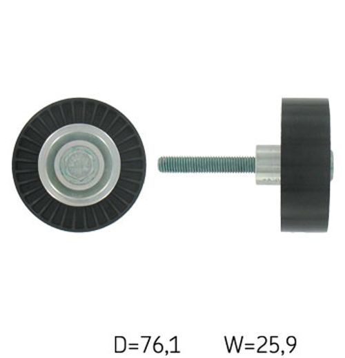 Image du produit pour Poulie renvoi/transmission, courroie trapézoïdale à nervures