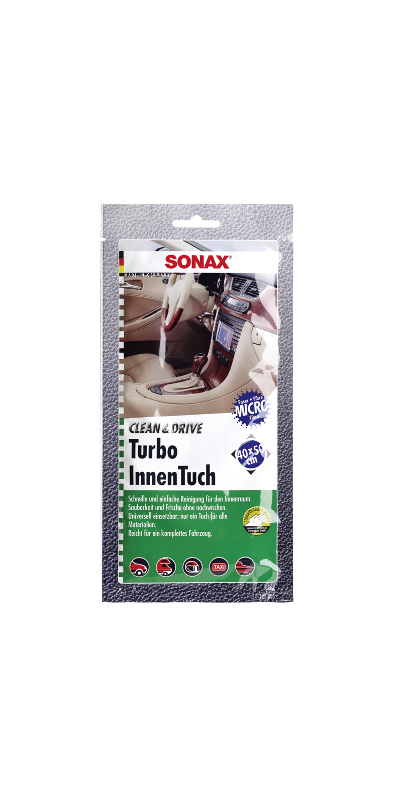 Chiffons de nettoyage Clean & Drive turbo interior cloth | SONAX