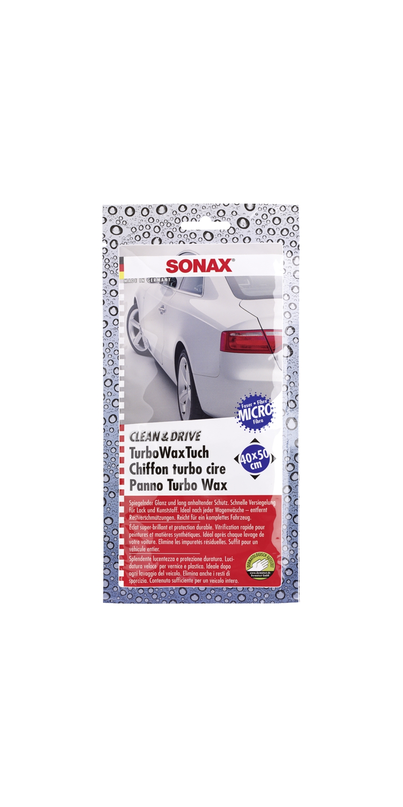 Cire de préservation Turbo wax cloth | SONAX