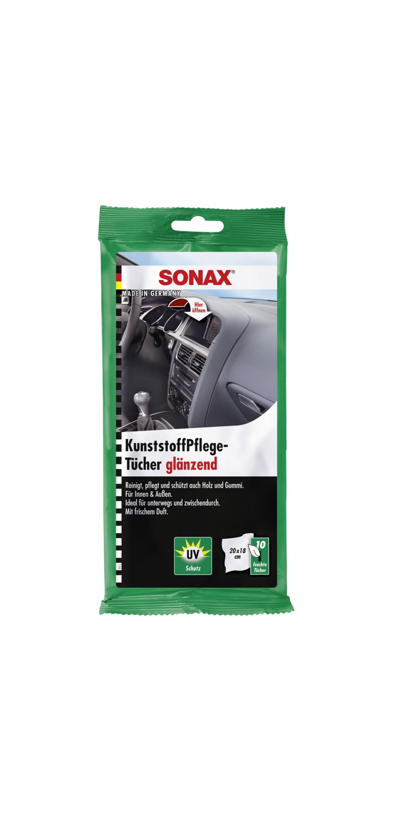 Produit d'entretien pour plastiques Plastic care wipes | SONAX