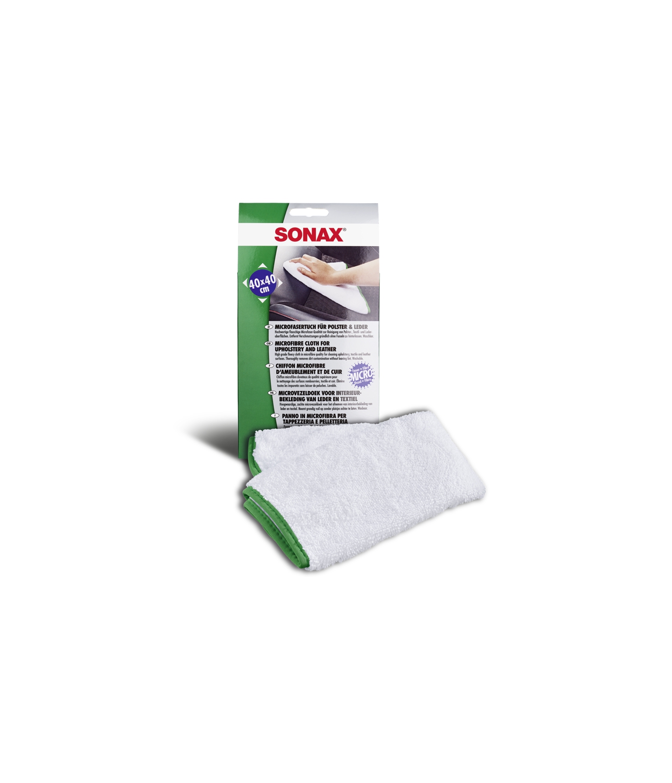Chiffons de nettoyage Microfibre cloth for Upholstery & Leather | SONAX