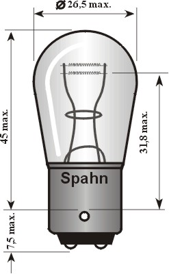 Ampoule [24 V] 18/5 watts (1 pc) | SPAHN GLÜHLAMPEN