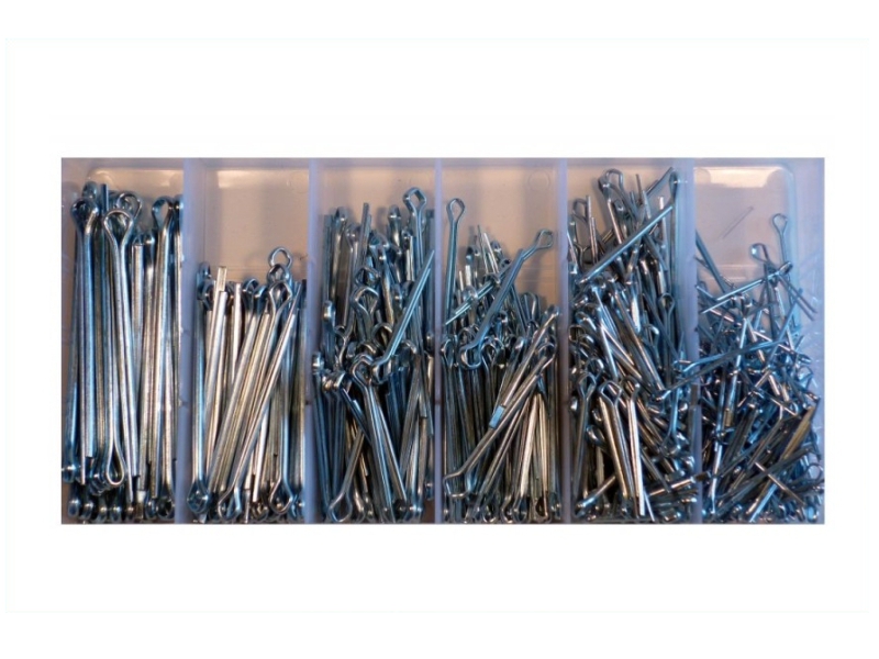 Assortiment de goupilles fendues droites (555 pcs.) | SWSTAHL
