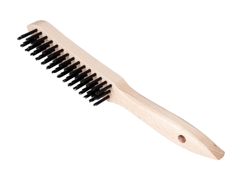 Brosse en fil d'acier avec poignée incurvée, 3 rangées | SWSTAHL