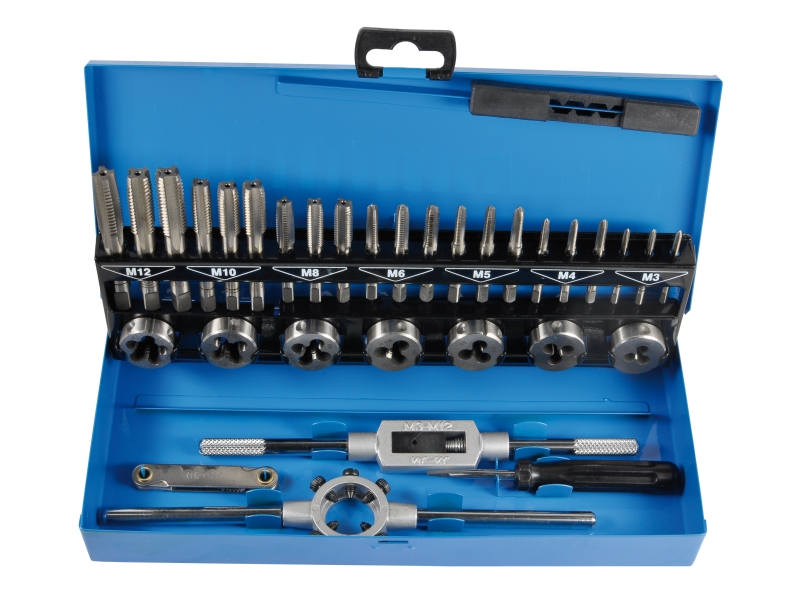 Jeu de filets HSS en cassette métallique (32 pcs) | SWSTAHL