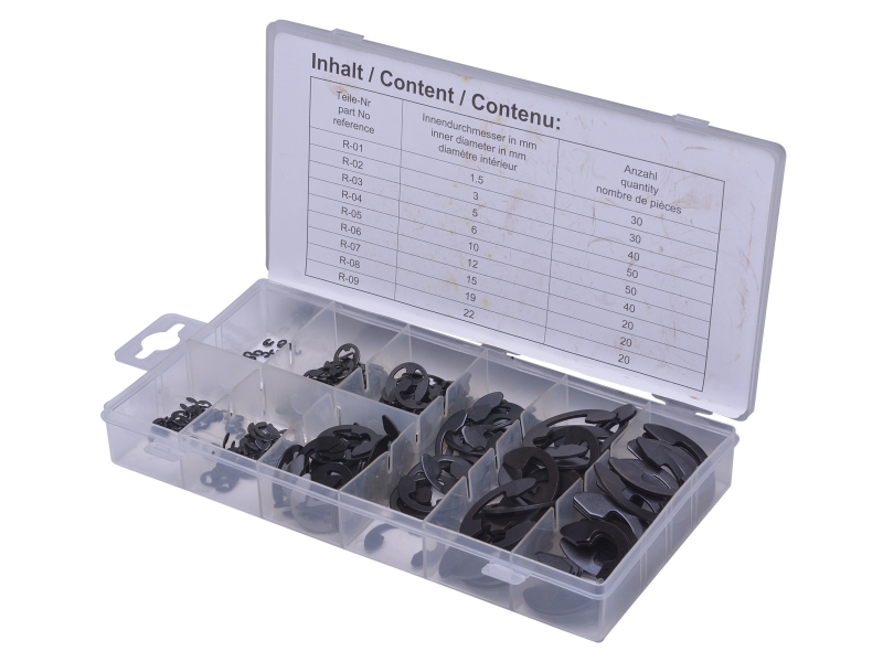 Assortiment de circlips électroniques (300 pces) | SWSTAHL
