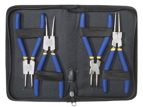 Image du produit pour Jeu de pinces pour anneau de retenue avec finition raides et incurvées (4 pcs)