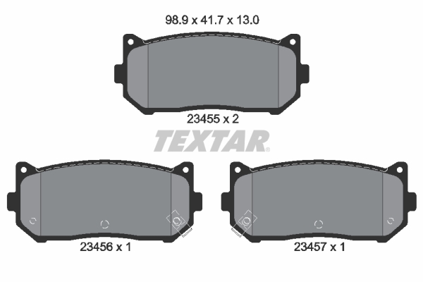 Kit de plaquettes de frein, frein à disque | TEXTAR