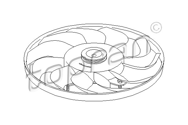 Roue du souffleur, refroidissementdu moteur | TOPRAN