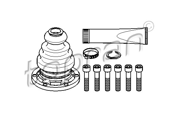 Jeu de joints-soufflets, arbre de commande | TOPRAN