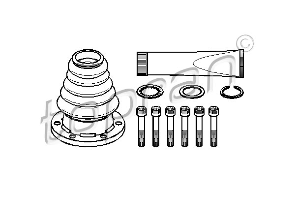 Jeu de joints-soufflets, arbre de commande | TOPRAN