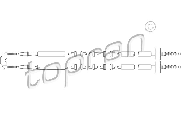 Tirette à câble, frein de stationnement | TOPRAN