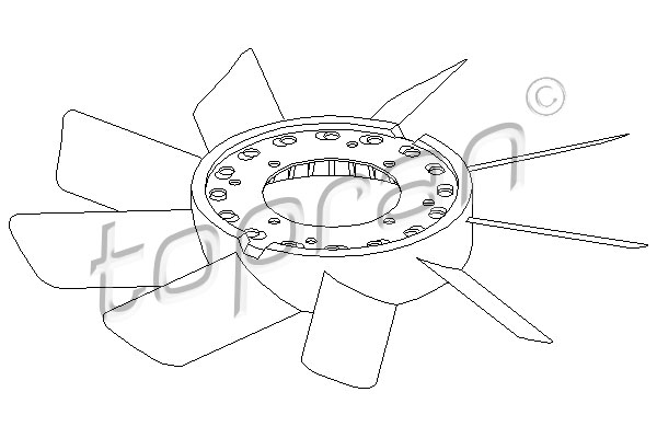 Roue du souffleur, refroidissementdu moteur | TOPRAN