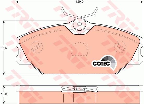 Jeu de 4 plaquettes de frein | TRW