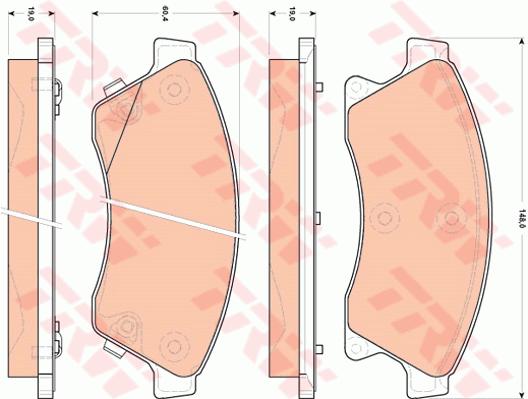 Jeu de 4 plaquettes de frein | TRW