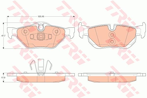 Jeu de 4 plaquettes de frein | TRW