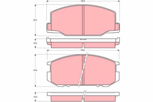 Image du produit pour Jeu de 4 plaquettes de frein