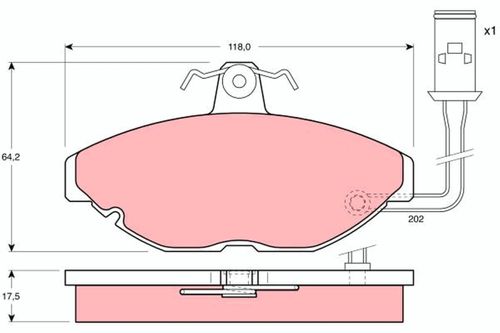 Image du produit pour Jeu de 4 plaquettes de frein